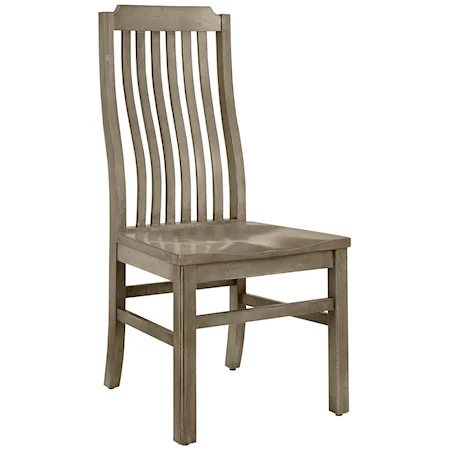 Casual Solid Wood Vertical Slat Side Chair